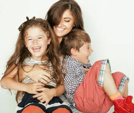 mother and her two children